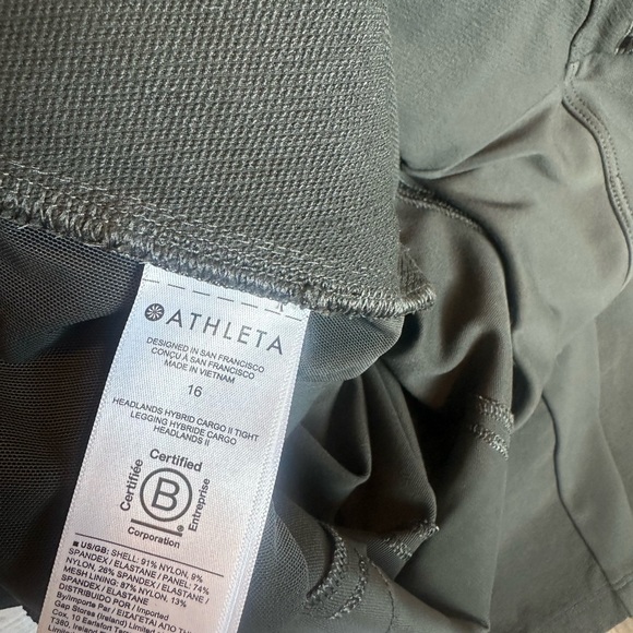 Athleta Dark Olive Green Cargo Pants Women’s 16 - Picture 7 of 13